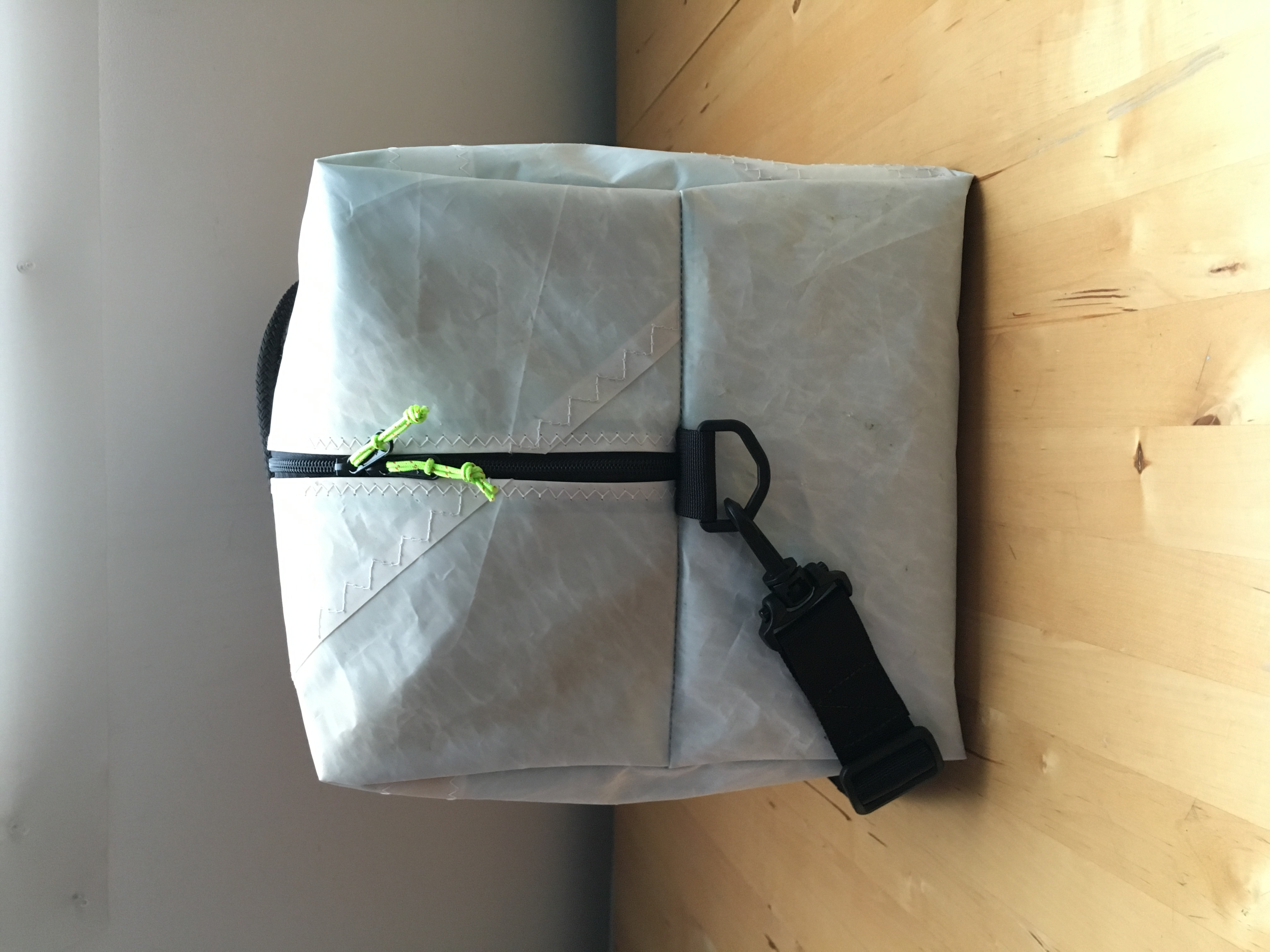 White sailcloth weekender
